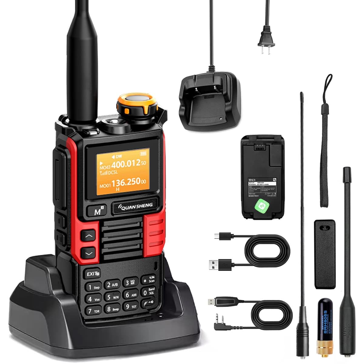 QUANSHENG UV-K5(99) walkie talkie handheld size view