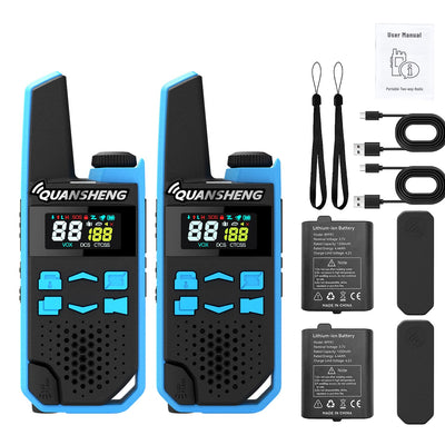 QUANSHENG TG-FR1 Rechargeable Walkie Talkies 2 Pack