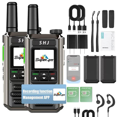 Mini 4G LTE PoC Walkie Talkie with SIM Card and Voice Playback