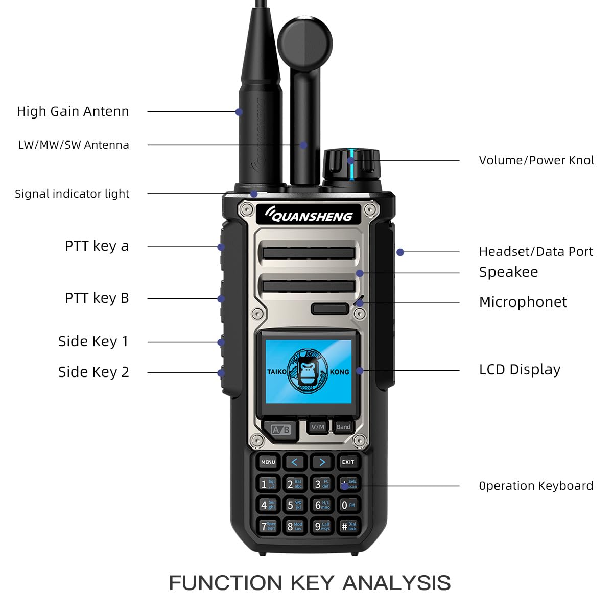 QUANSHENG UV-TK11 walkie talkie package contents
