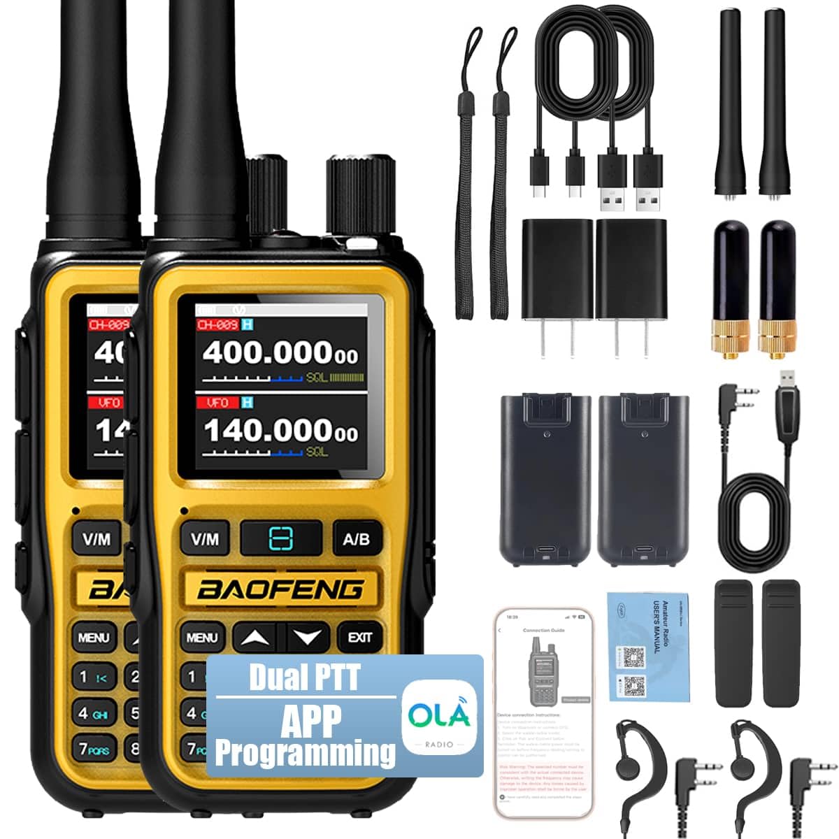 Baofeng UV-5R Mini ham radio handheld size view