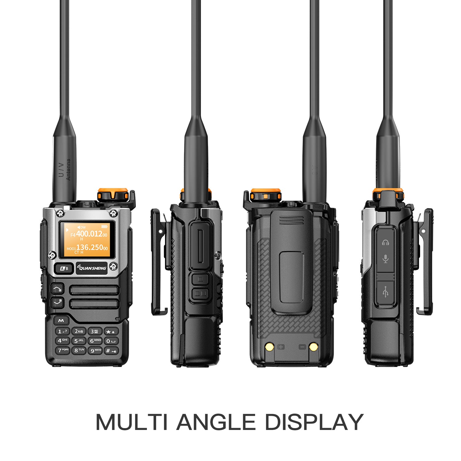 QUANSHENG UV-K5 ham radio handheld size view