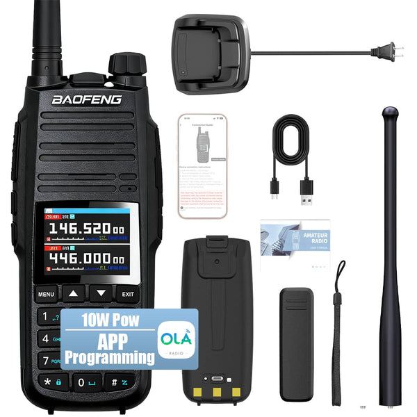 Baofeng UV29 Pro Ham Radio 10W Tri-Power Air Band RX Cross-Band Repeater Bluetooth Write Frequency Type-C Charge Walkie Talkie
