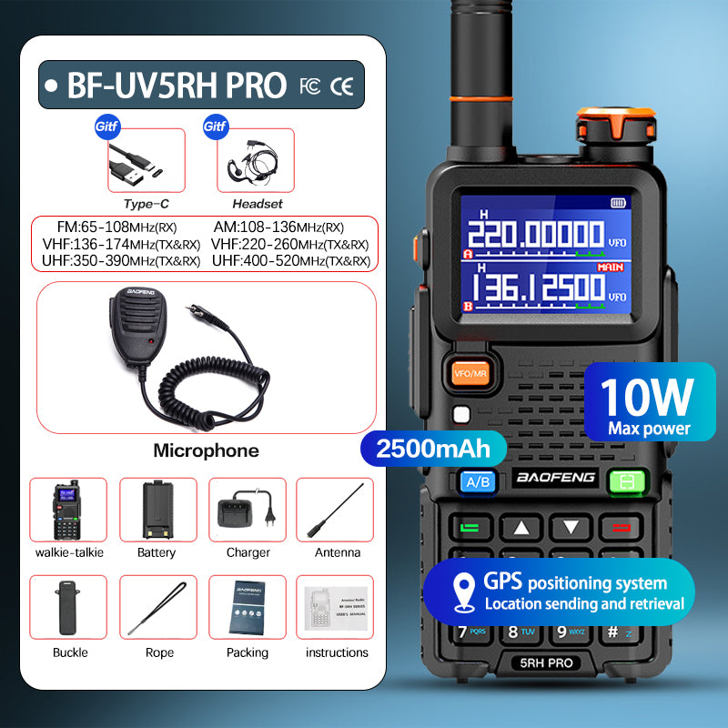 Baofeng UV-5RH Pro ham radio outdoor communication use