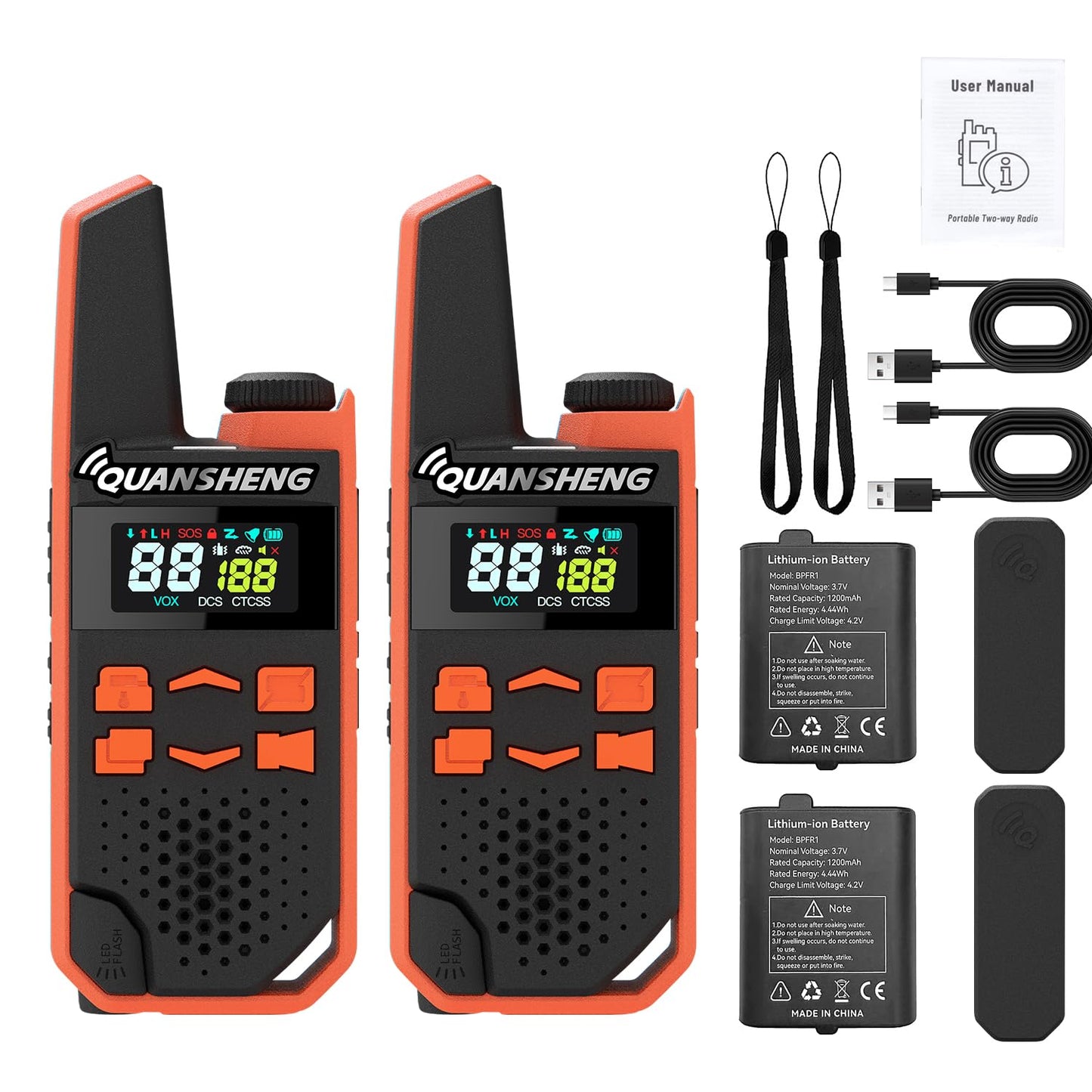 QUANSHENG TG-FR1 walkie talkies rear view