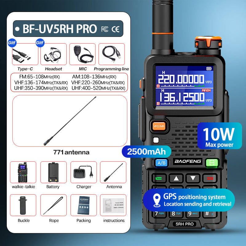 Baofeng UV-5RH Pro ham radio product close-up