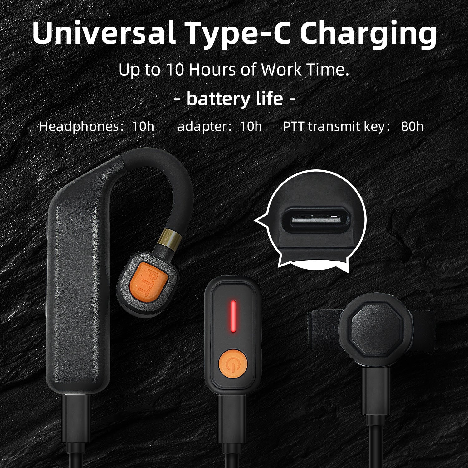 Wireless intercom headset with Bluetooth adapter package contents