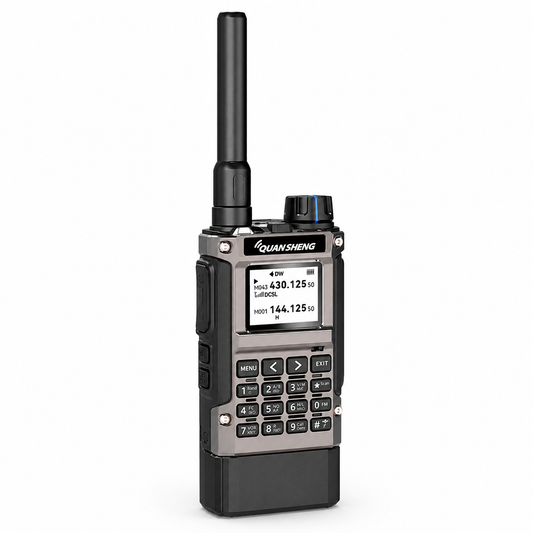 QUANSHENG UV-K1(8) Multi-Band Ham Radio with 2500mAh Battery front view