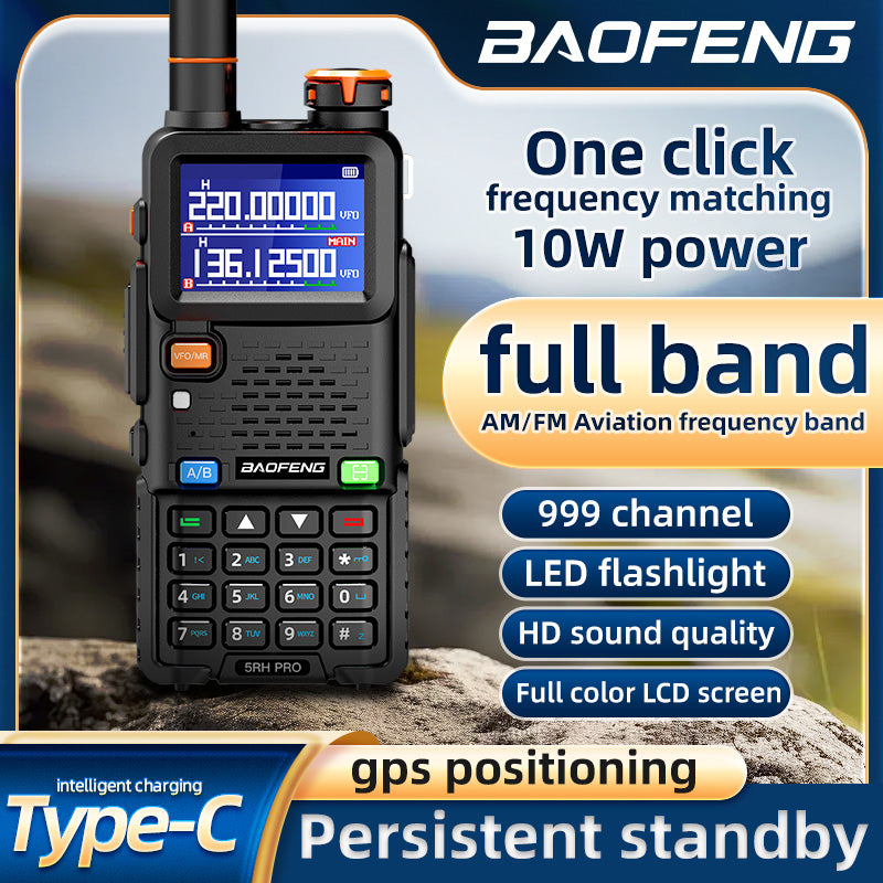 Baofeng UV-5RH Pro ham radio side view