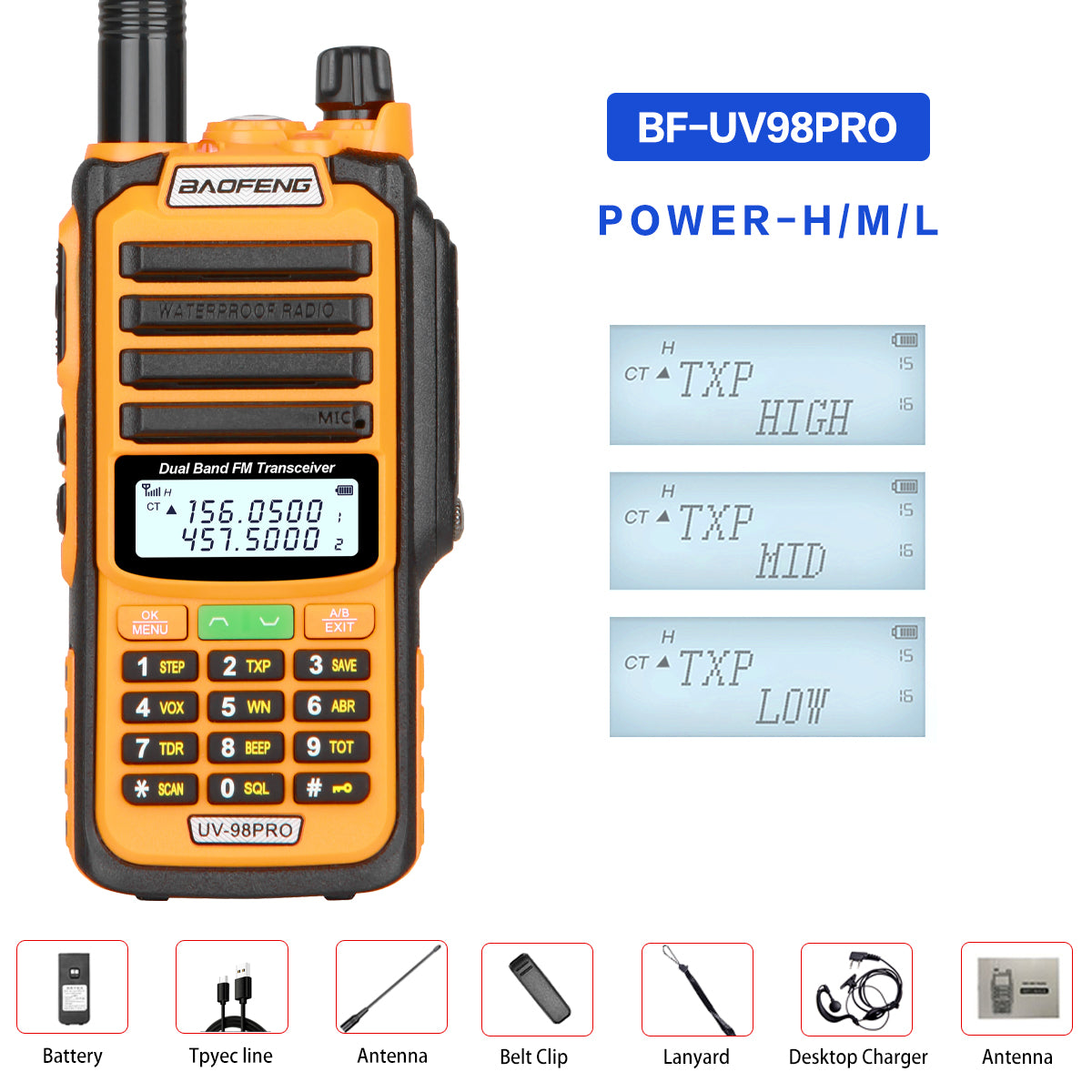 Baofeng UV98 Pro walkie talkie outdoor communication use