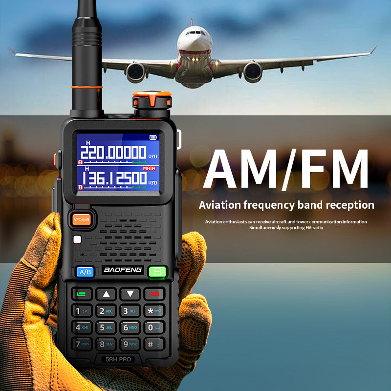Baofeng UV-5RH Pro ham radio display and keypad detail