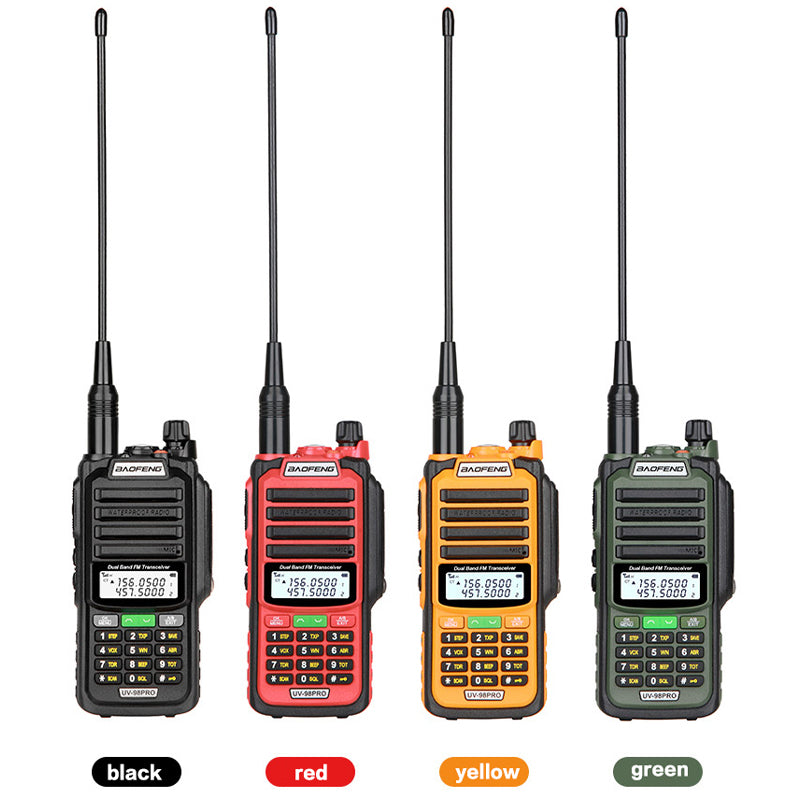Baofeng UV98 Pro walkie talkie handheld size view