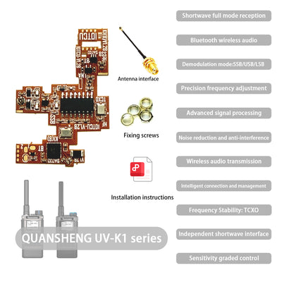 IOTCU V1.2B Bluetooth Shortwave SSB PCB Mod Kit