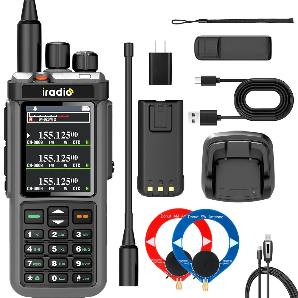 SHJ iradio UV-98Plus 10W Amateurfunkgerät | APRS/GPS+Cross-Band Repeater | 18-1000MHz Breitband | DTMF-Fernbedienung & USB-C-Ladefunktion | für Notfälle/Outdoor
