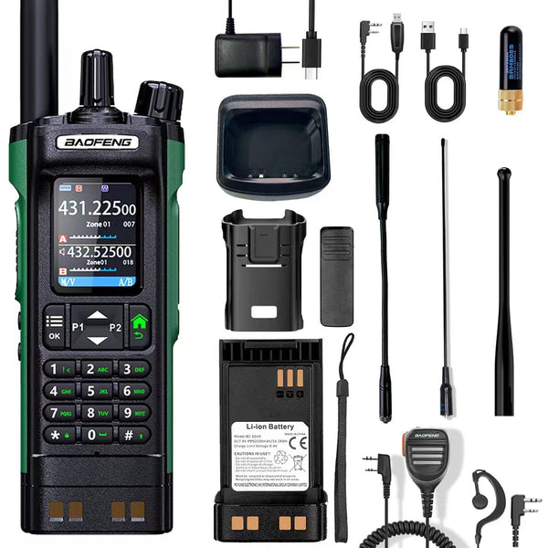 Baofeng DM-32UV Digitales analoges Dualband-Funkgerät, 10W UHF VHF DMR GPS Amateurfunkgerät mit APRS, Typ-C-Ladefunktion, drahtlose Kopierfunktion, 4000 Kanäle, NOAA-Wetterwarnung