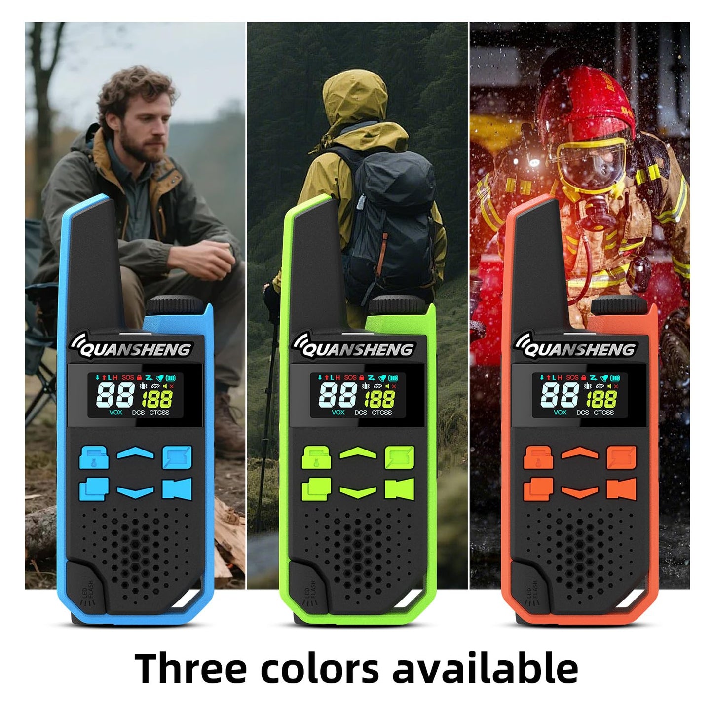 QUANSHENG TG-FR1 walkie talkies side view
