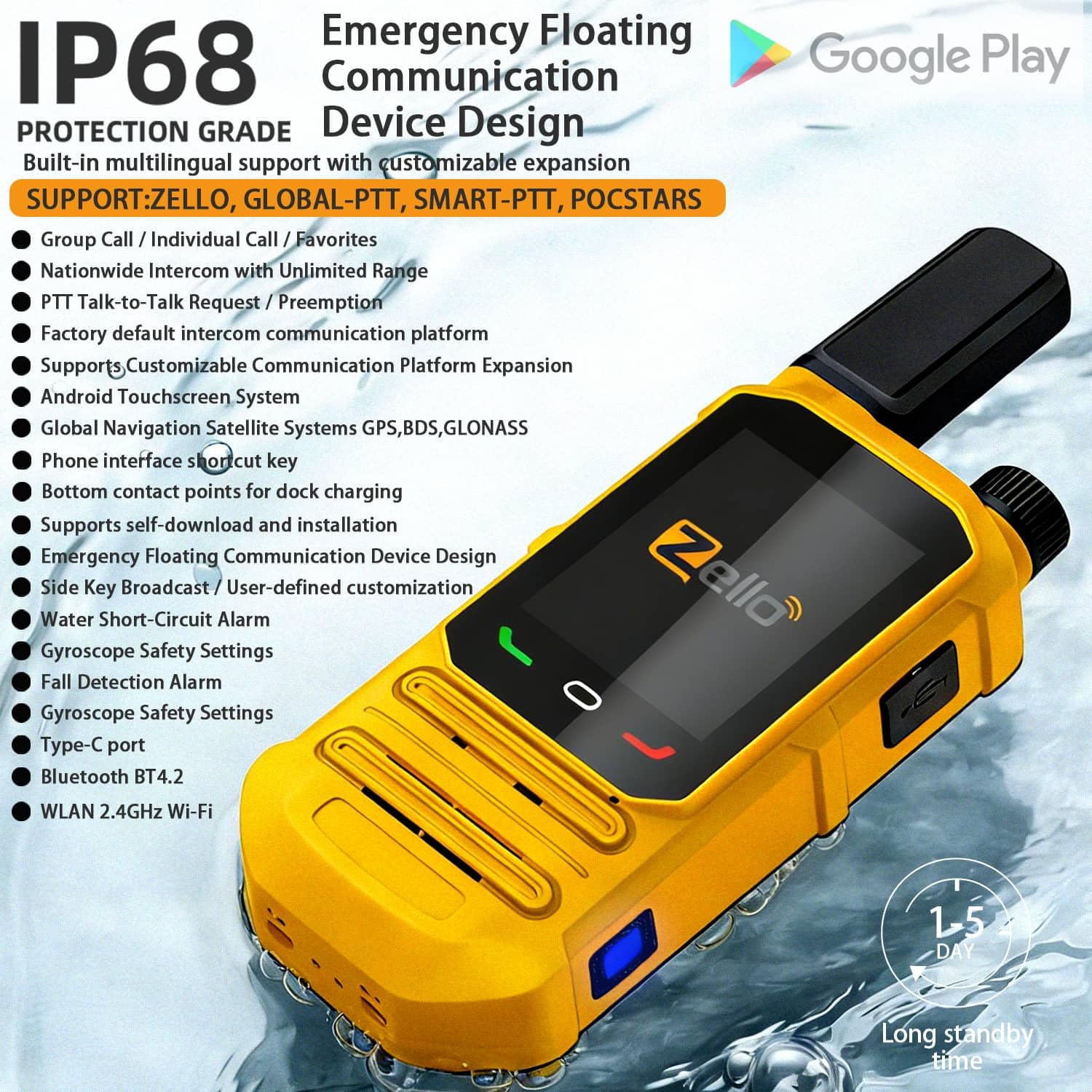 SHJ 360 4G LTE PoC radio side view