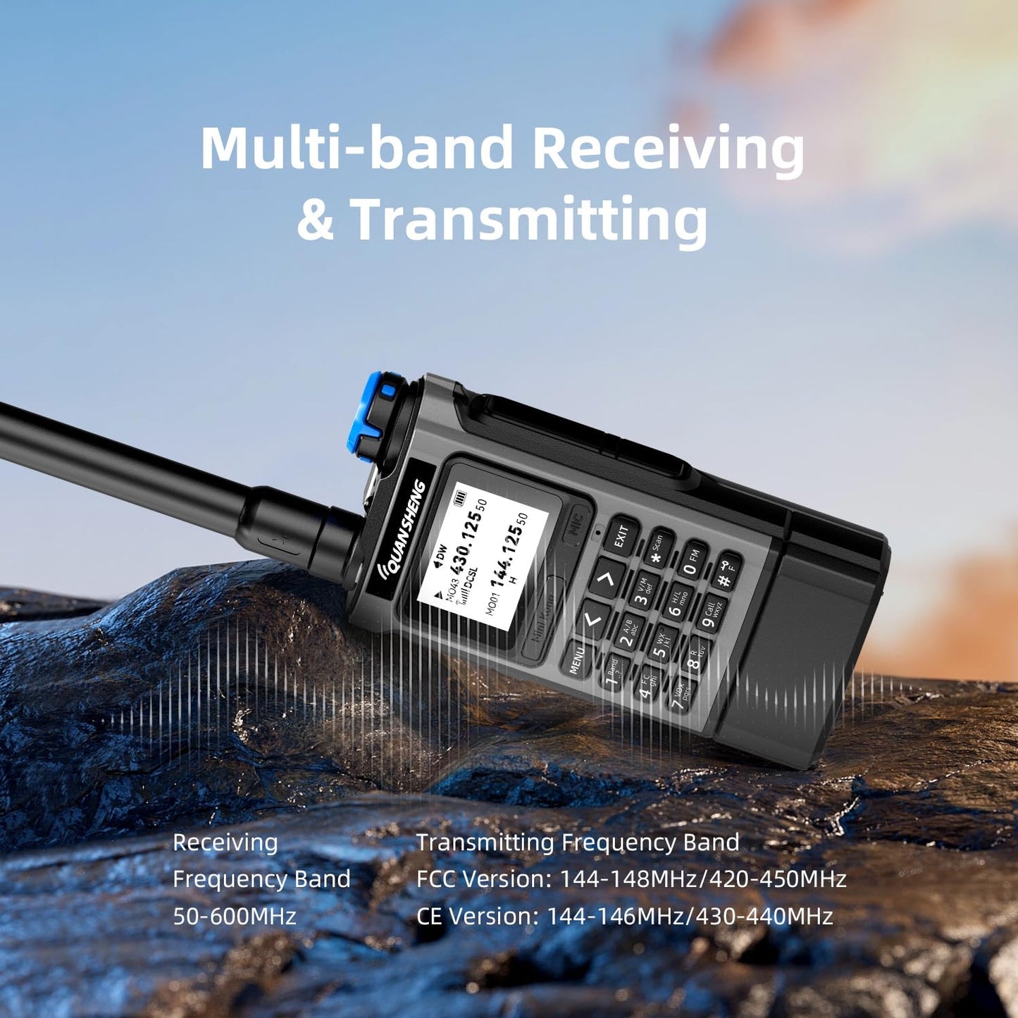 QUANSHENG UV-K1 ham radio display and keypad detail