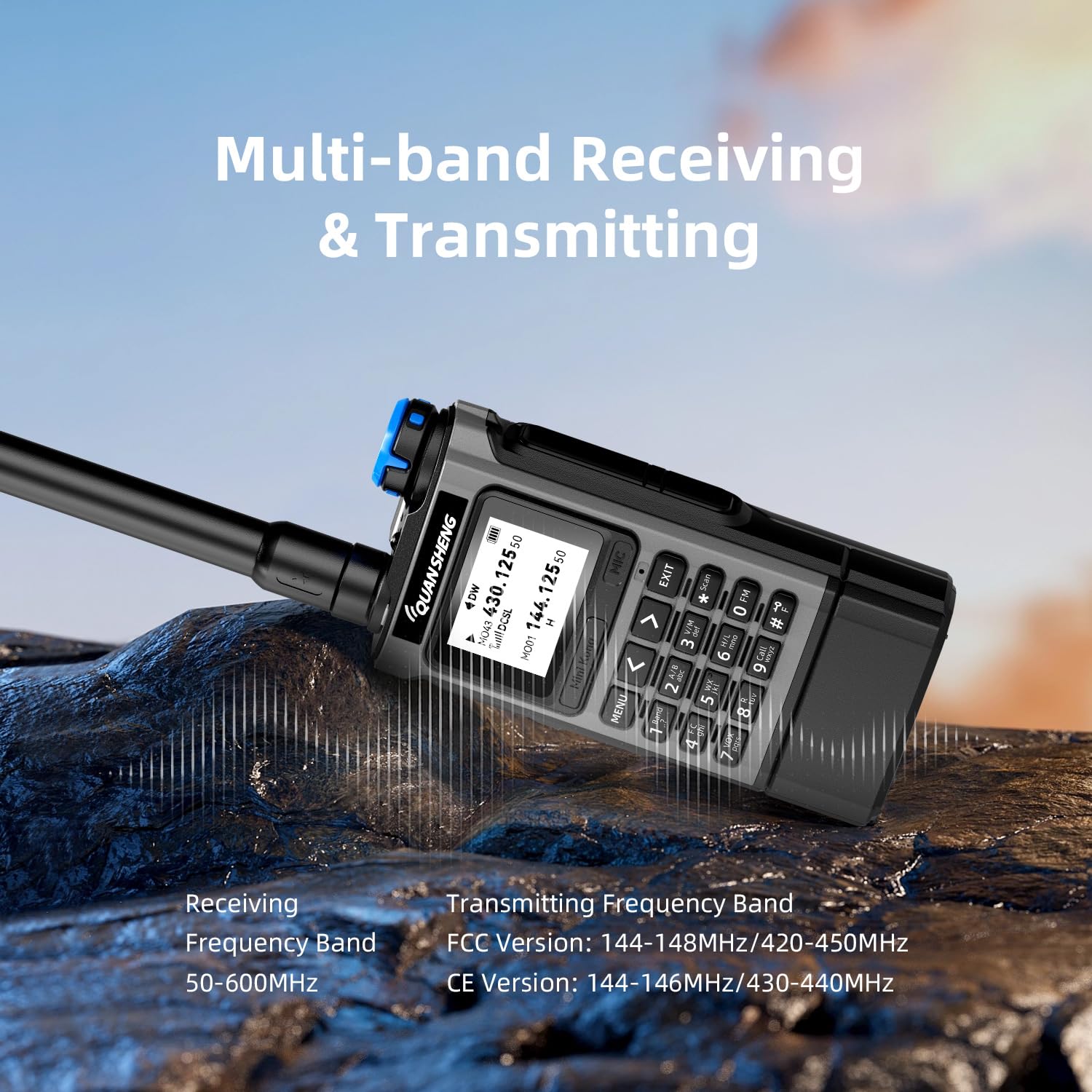 QUANSHENG UV-K1 ham radio display and keypad detail