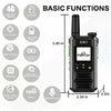 Langstrecken-Walkie-Talkies mit landesweiter, unbegrenzter Reichweite – Mini 4G LTE PoC Funkgeräte mit SIM-Karte, Sprachwiedergabe, 3200mAh für Geschäftssicherheit thumbnail