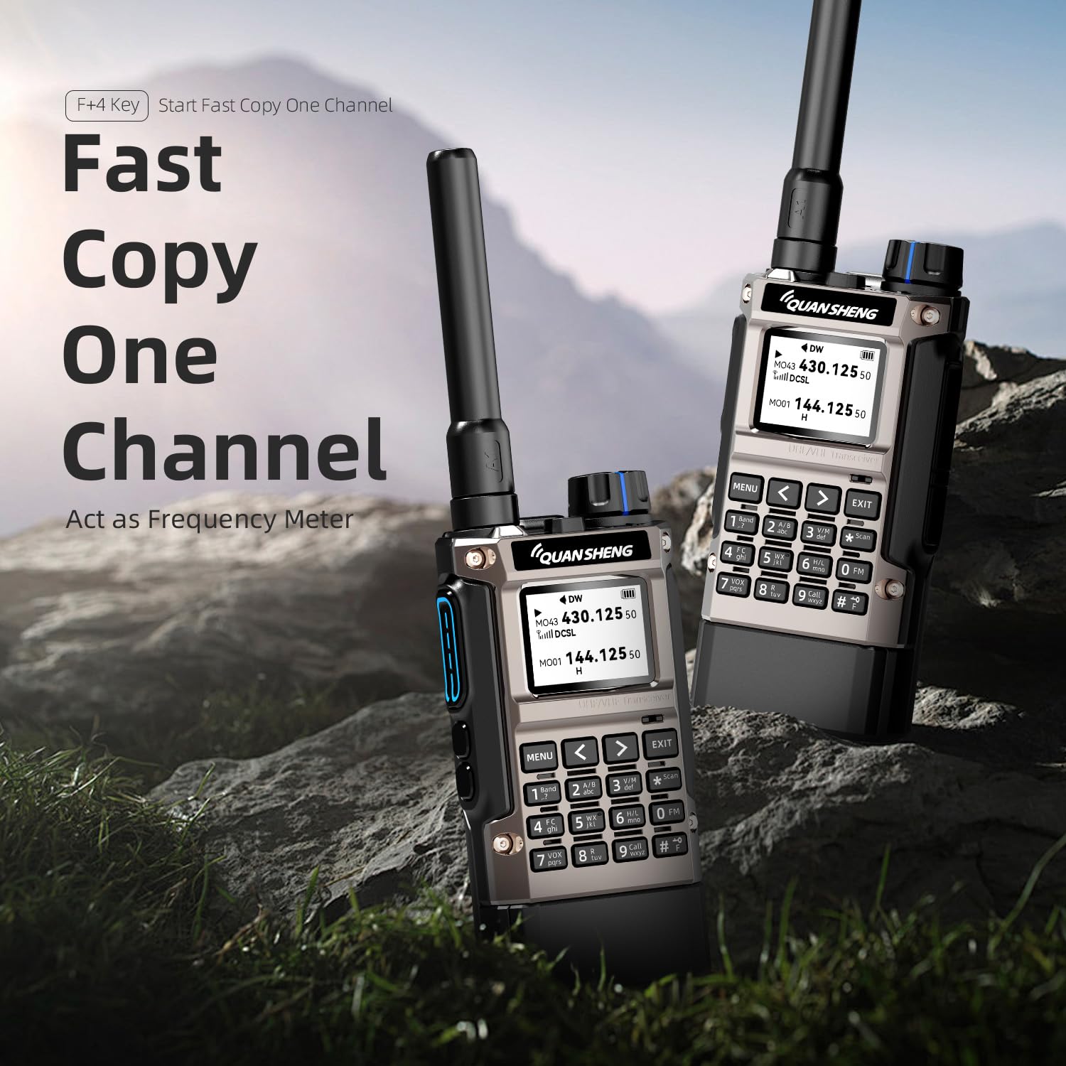 QUANSHENG UV-K1 ham radio air band feature detail
