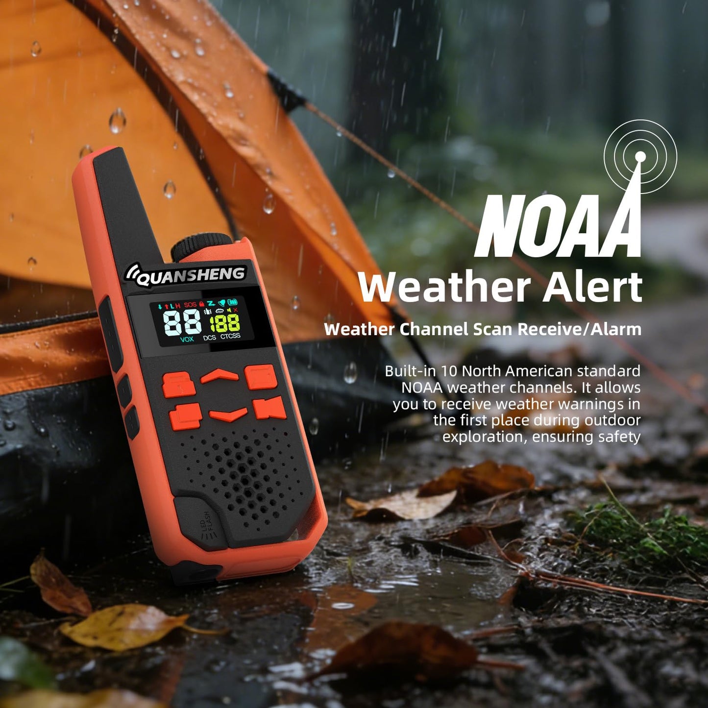 QUANSHENG TG-FR1 walkie talkies air band feature detail