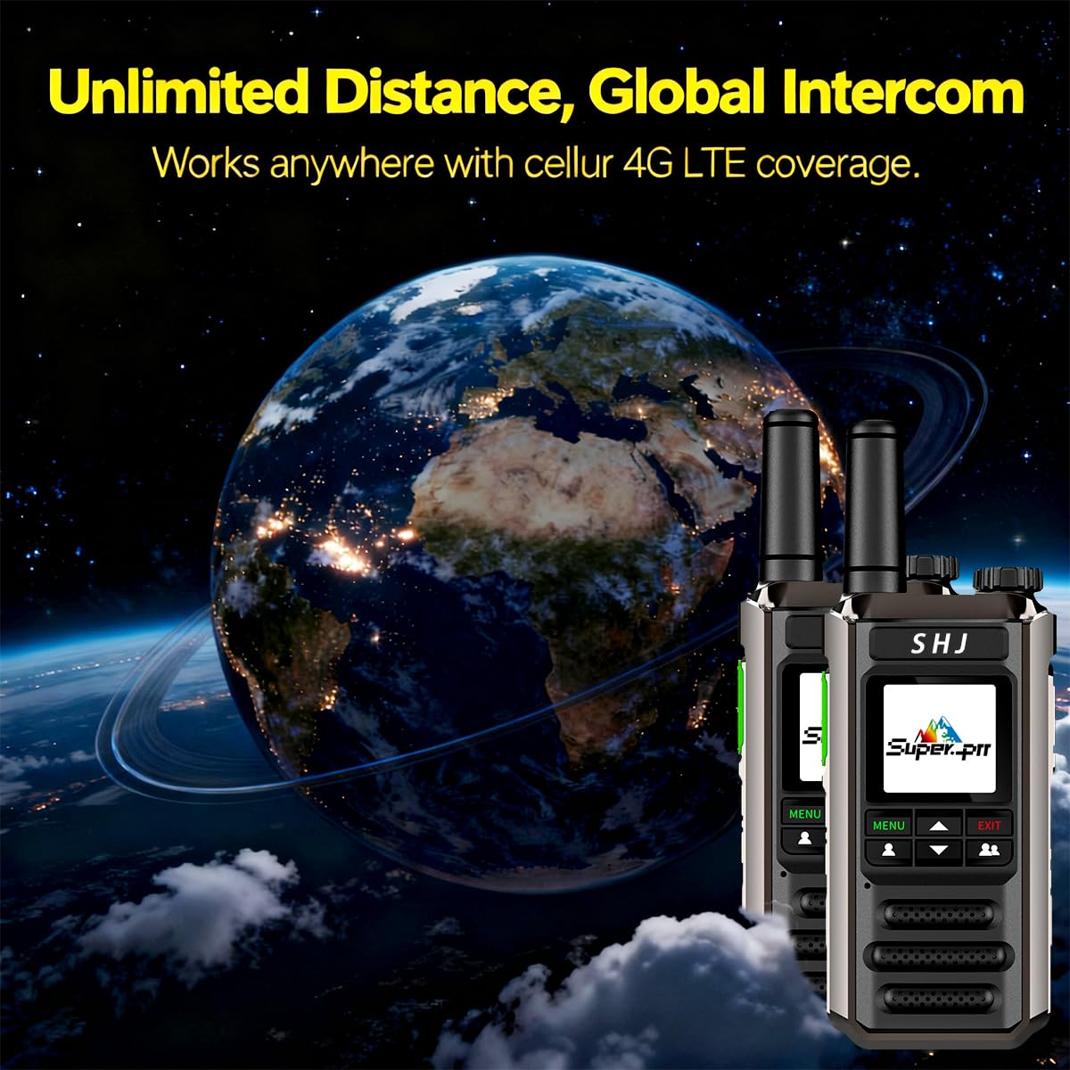 Mini 4G LTE PoC walkie talkie battery and charging view