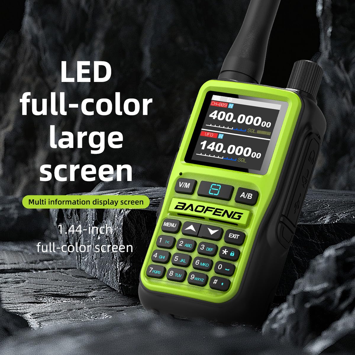 Baofeng UV-5R Mini ham radio USB-C charging detail