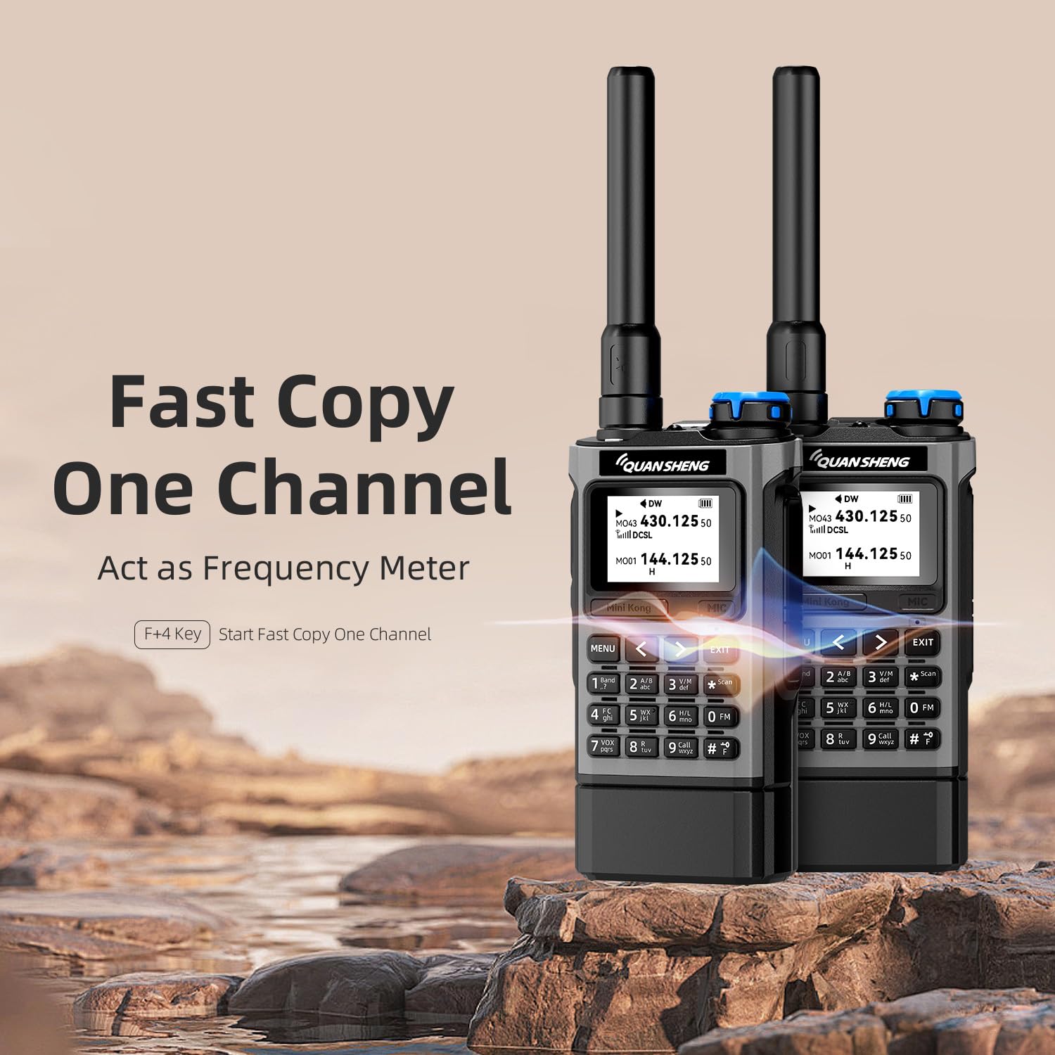 QUANSHENG UV-K1 ham radio USB-C charging detail