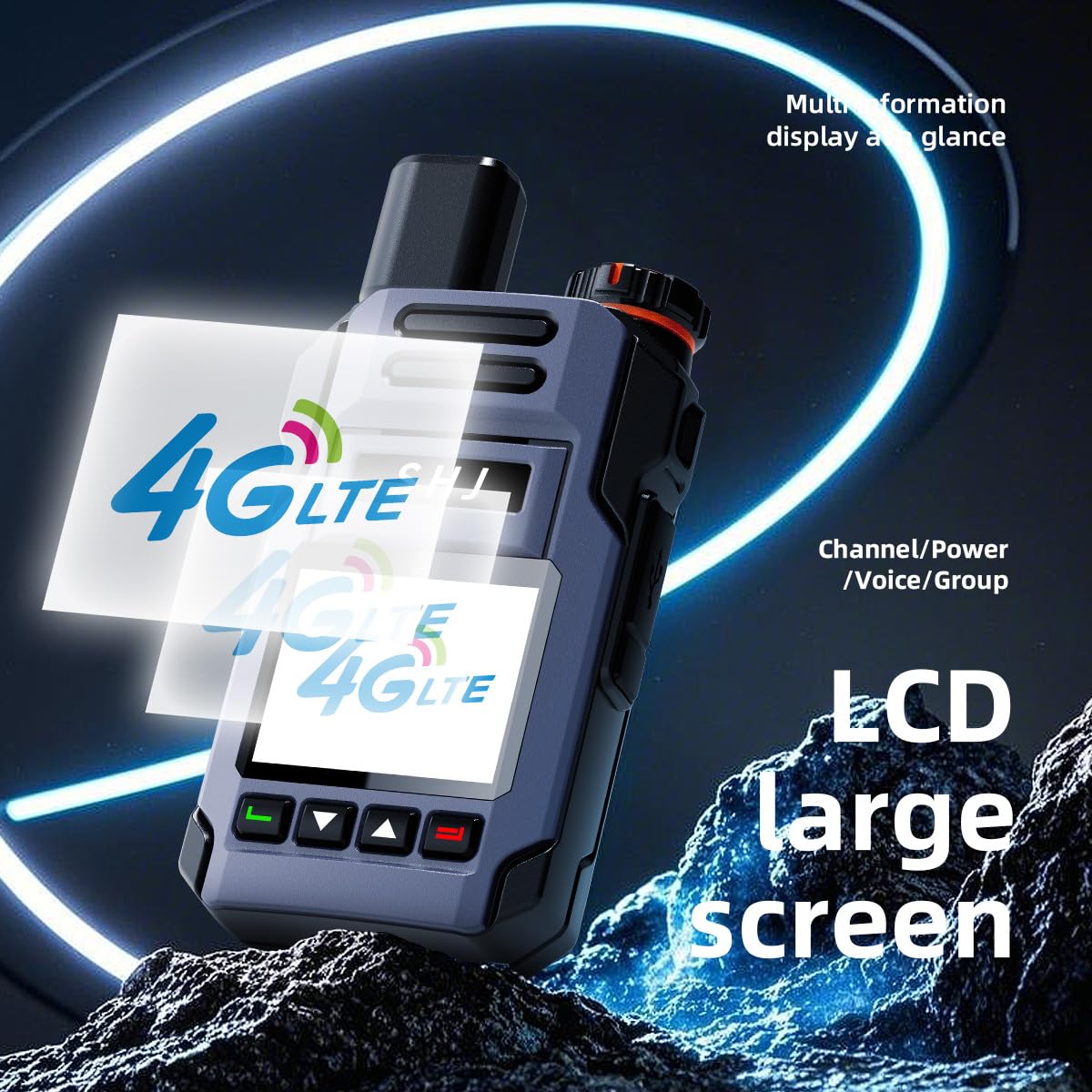 Super PTT Mini 4G LTE PoC walkie talkie SIM and connectivity detail