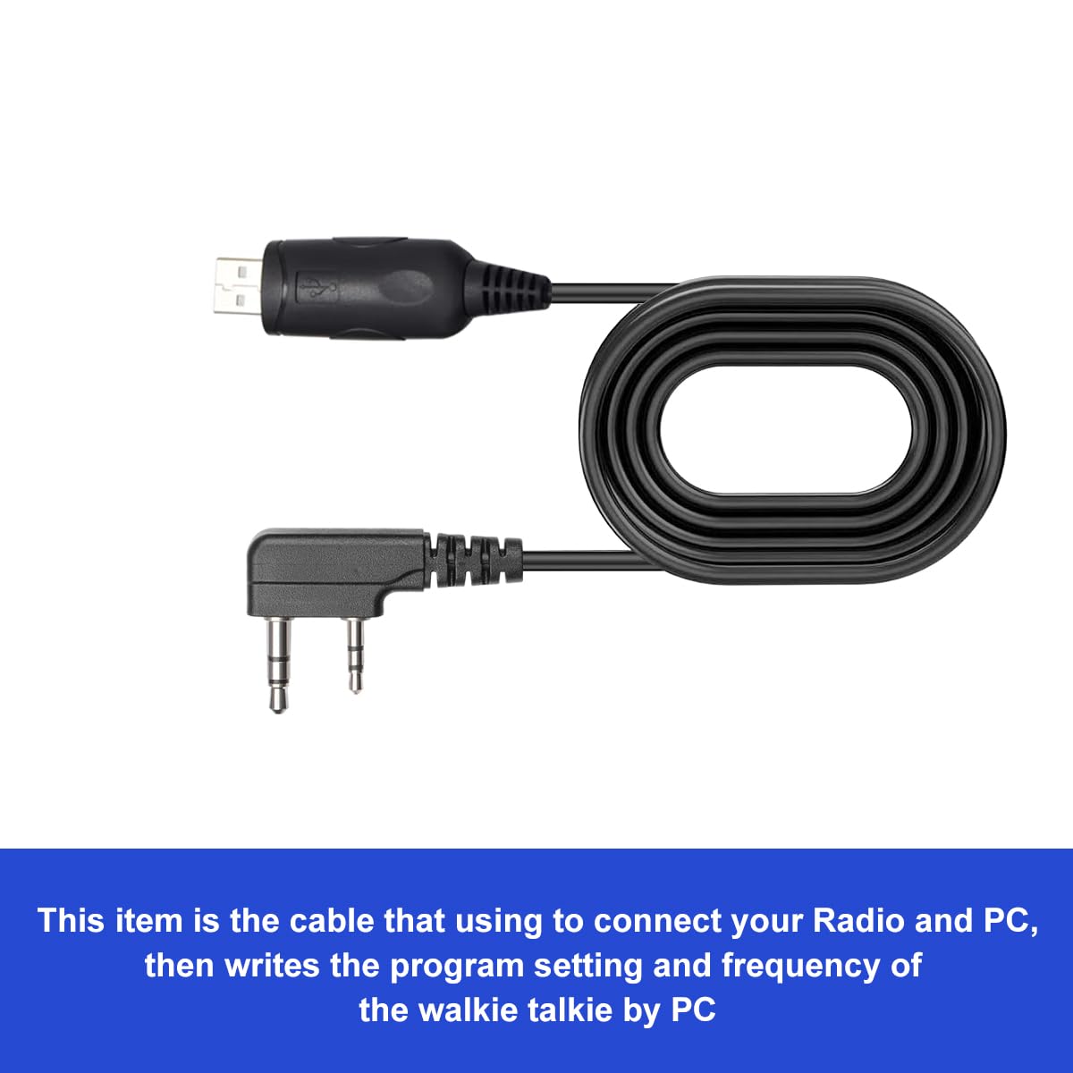QUANSHENG USB programming cable antenna and battery view