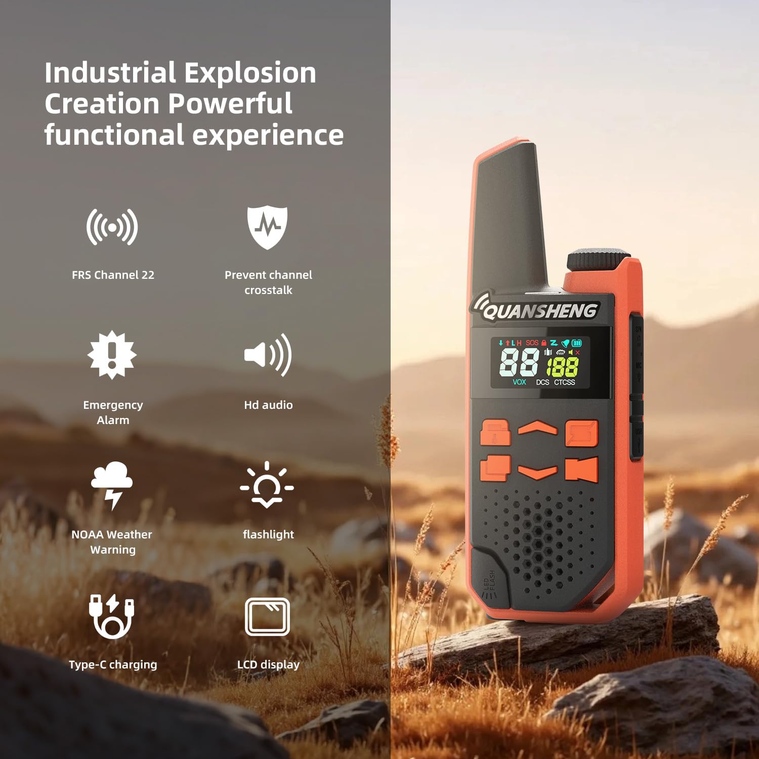 QUANSHENG TG-FR1 walkie talkies kit accessories