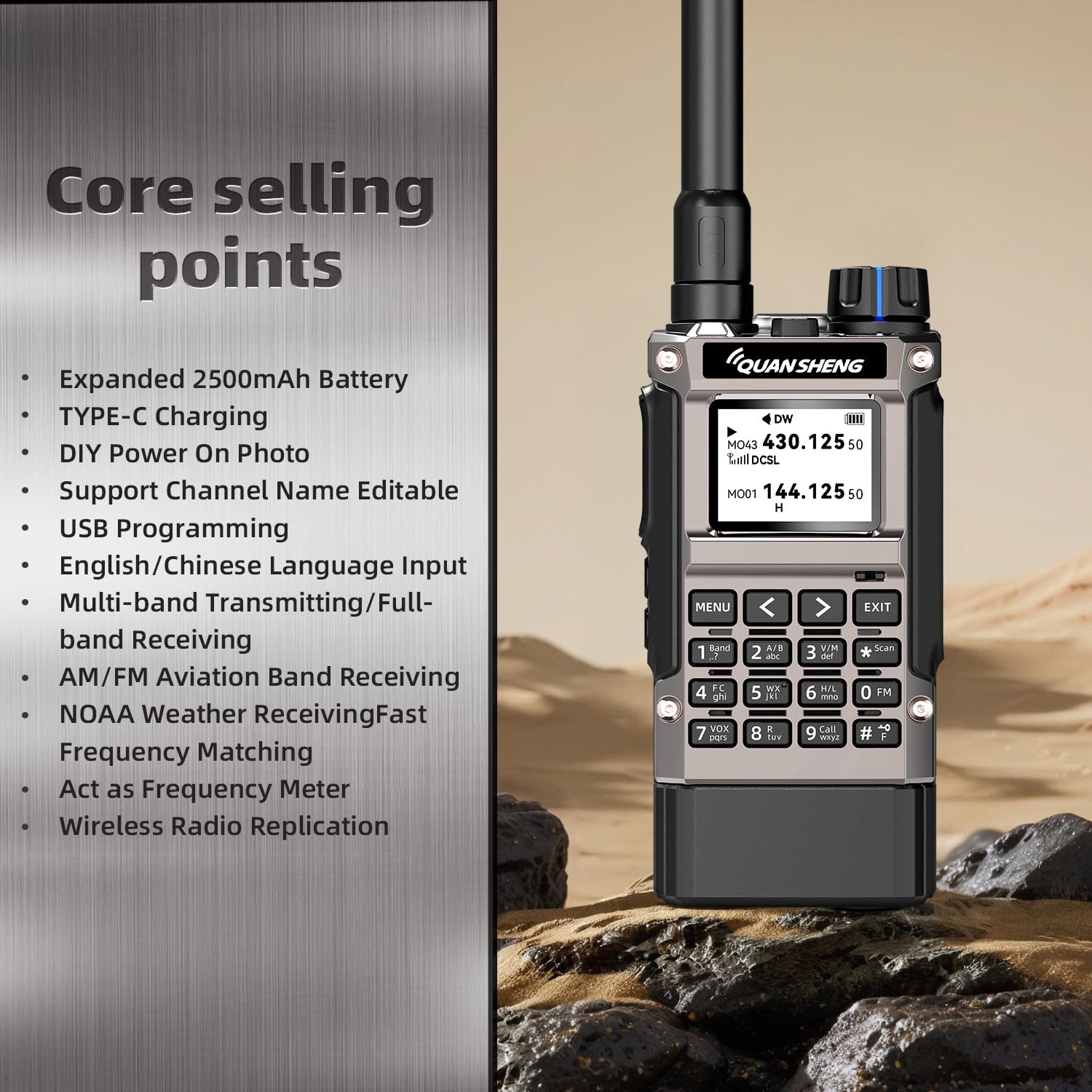 QUANSHENG UV-K1 ham radio package contents