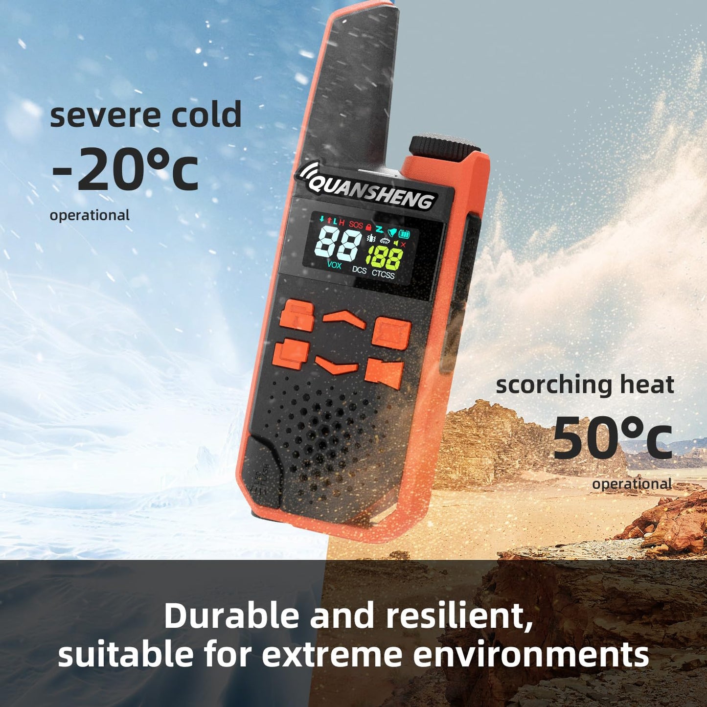 QUANSHENG TG-FR1 walkie talkies package contents