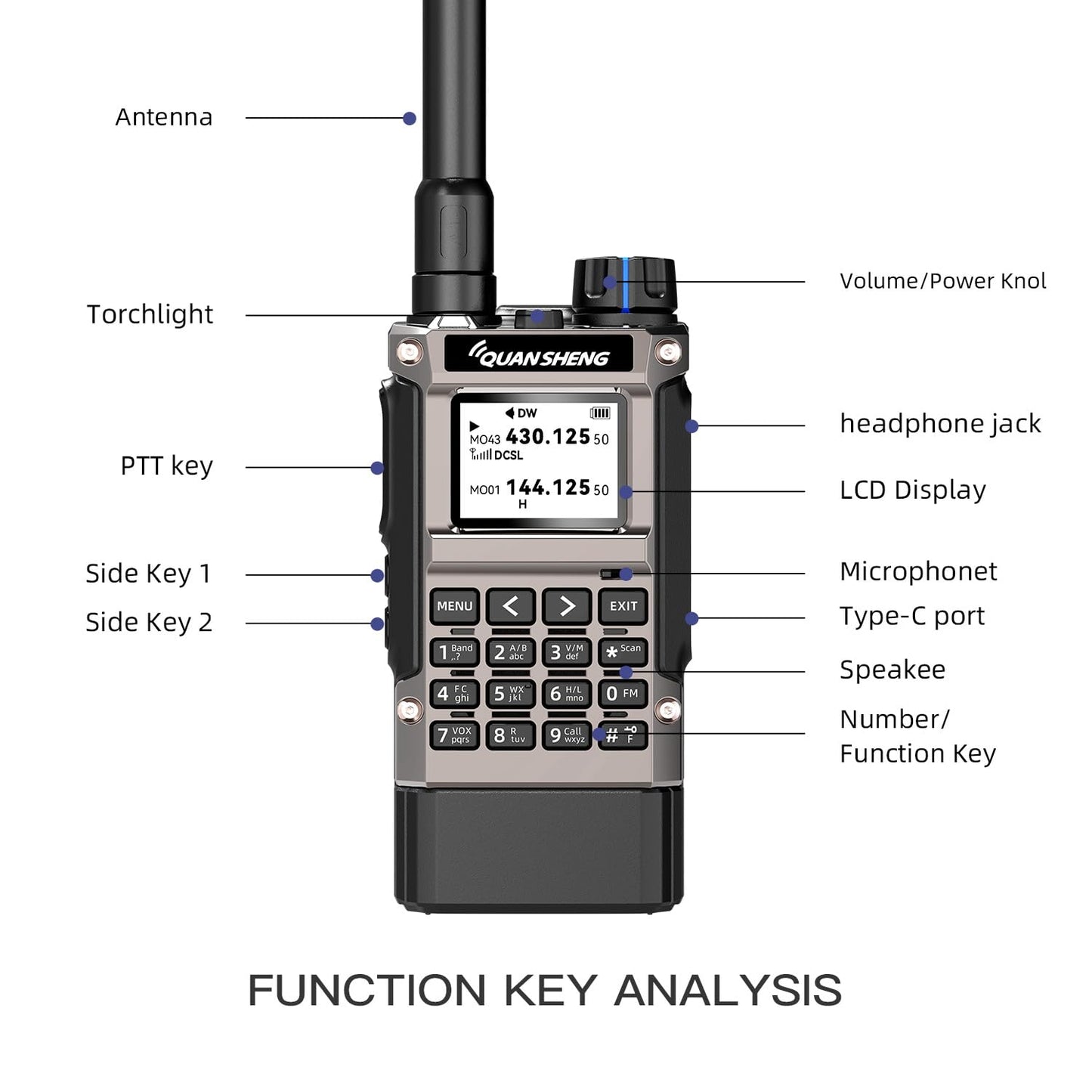 QUANSHENG UV-K1 ham radio outdoor communication use