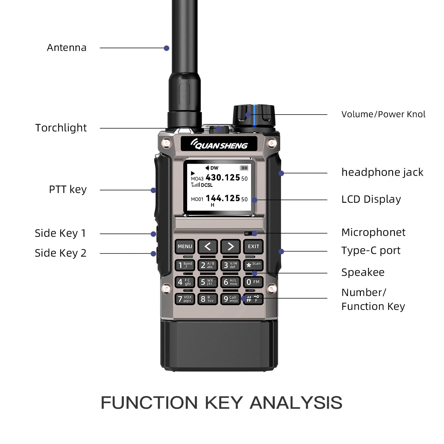 QUANSHENG UV-K1 ham radio outdoor communication use
