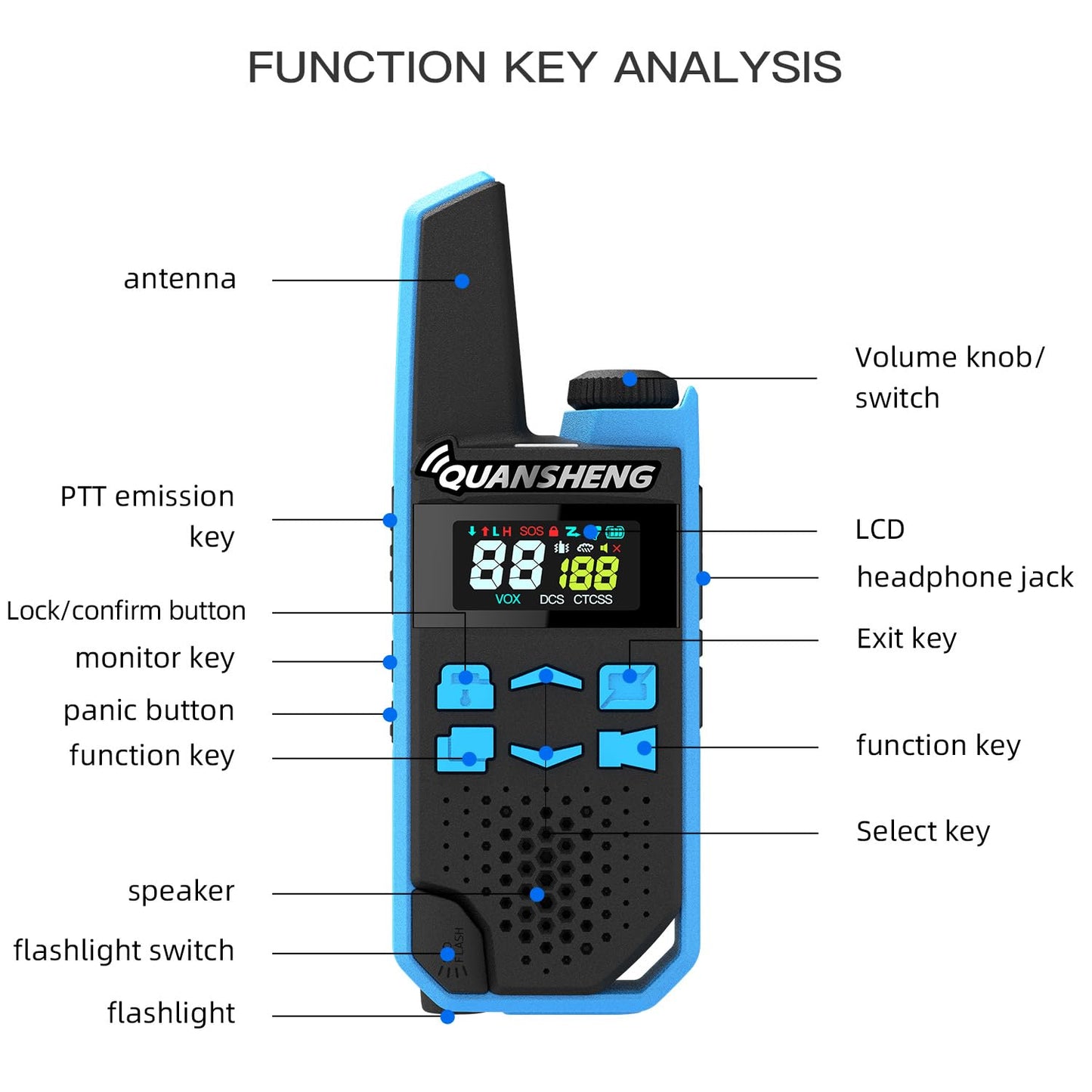 QUANSHENG TG-FR1 walkie talkies outdoor communication use