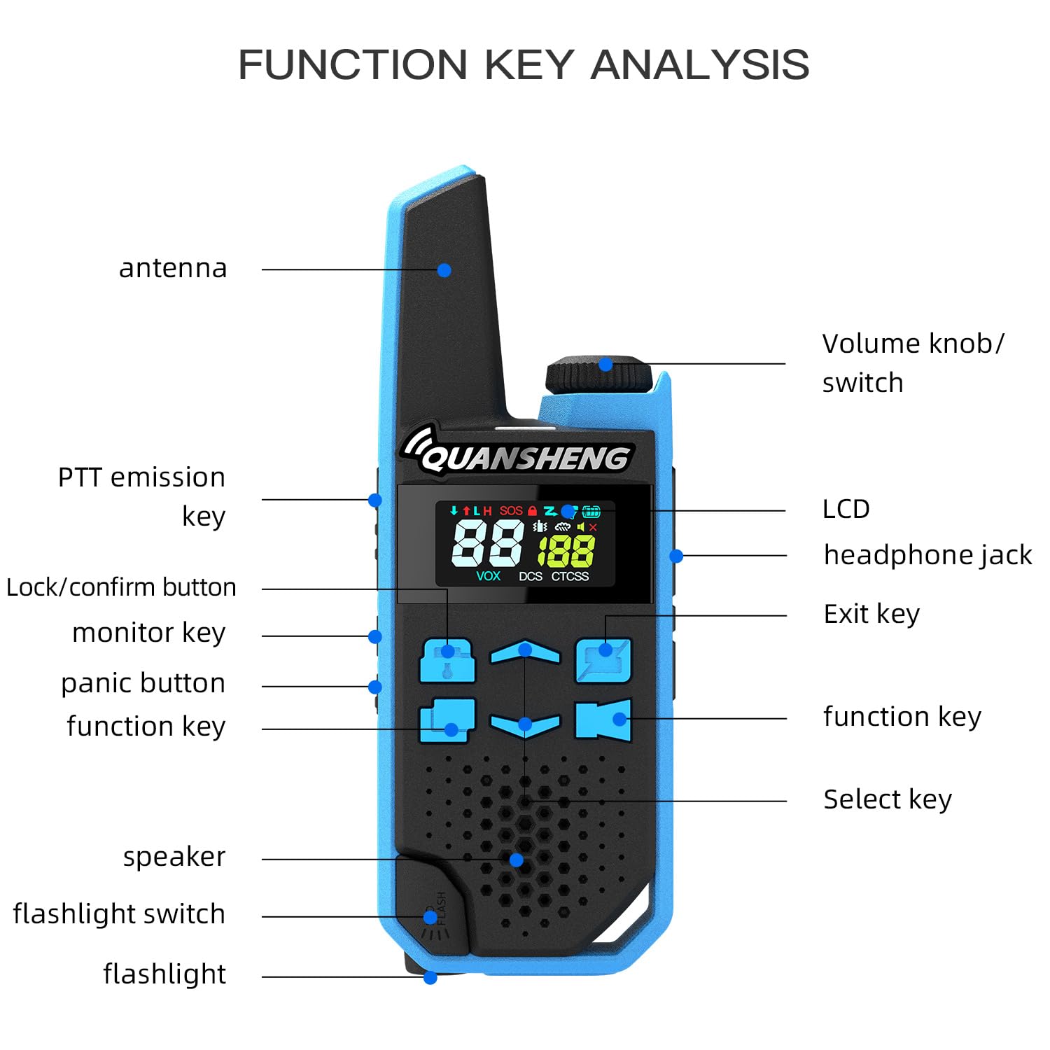 QUANSHENG TG-FR1 walkie talkies outdoor communication use