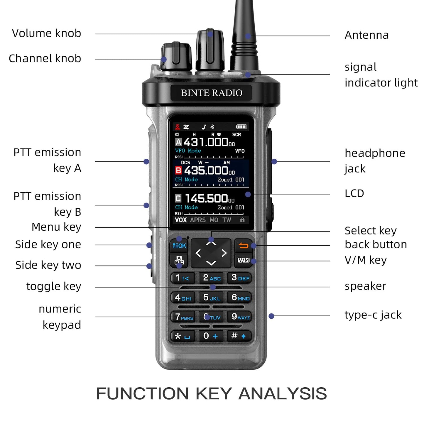 BINTERADIO 9000 ham radio outdoor communication use