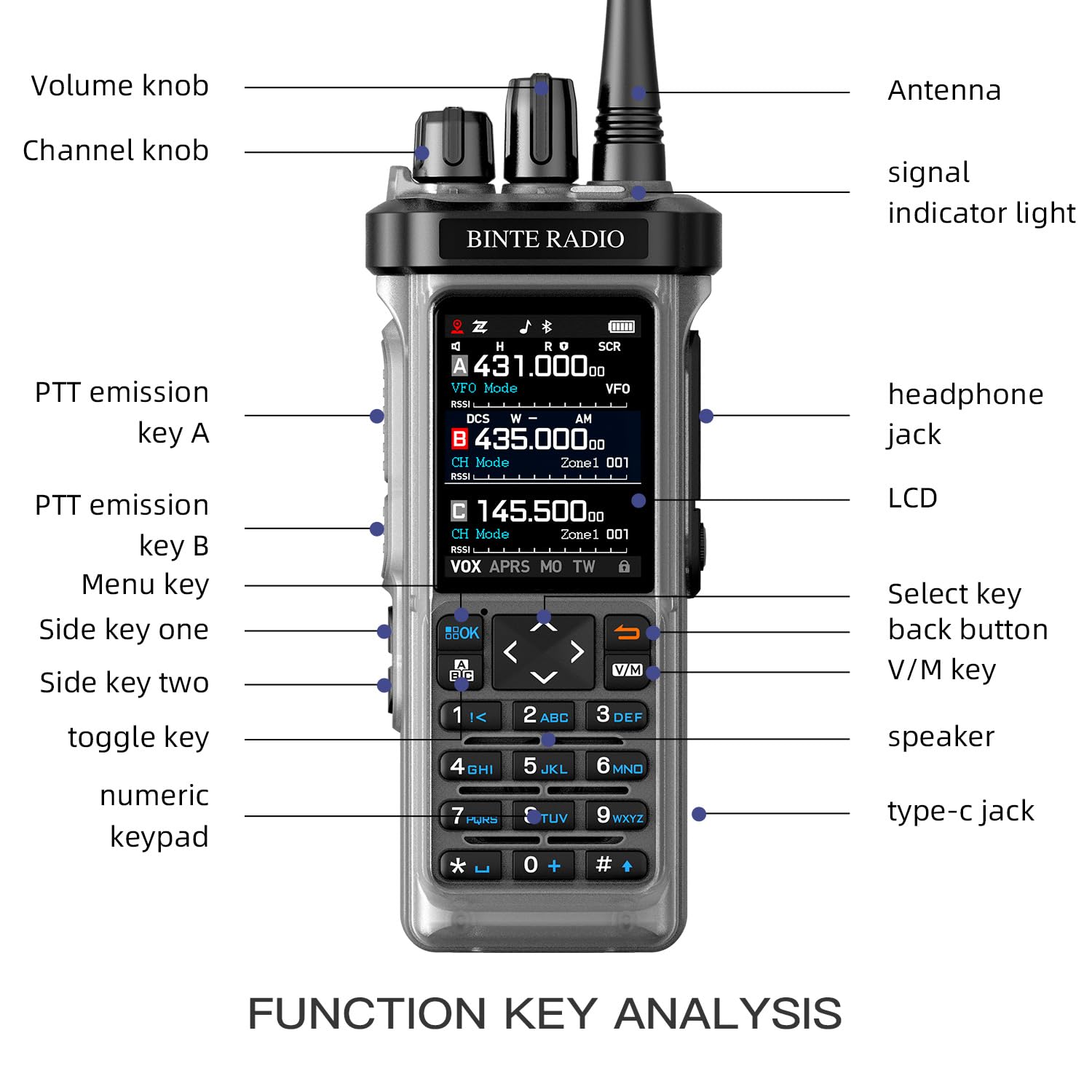 BINTERADIO 9000 ham radio outdoor communication use