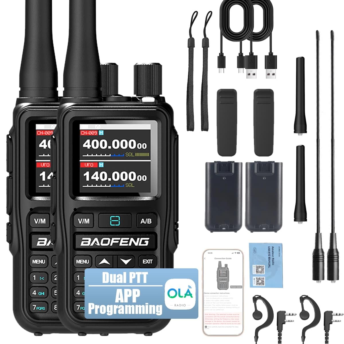 Baofeng UV-5R Mini ham radio rear view