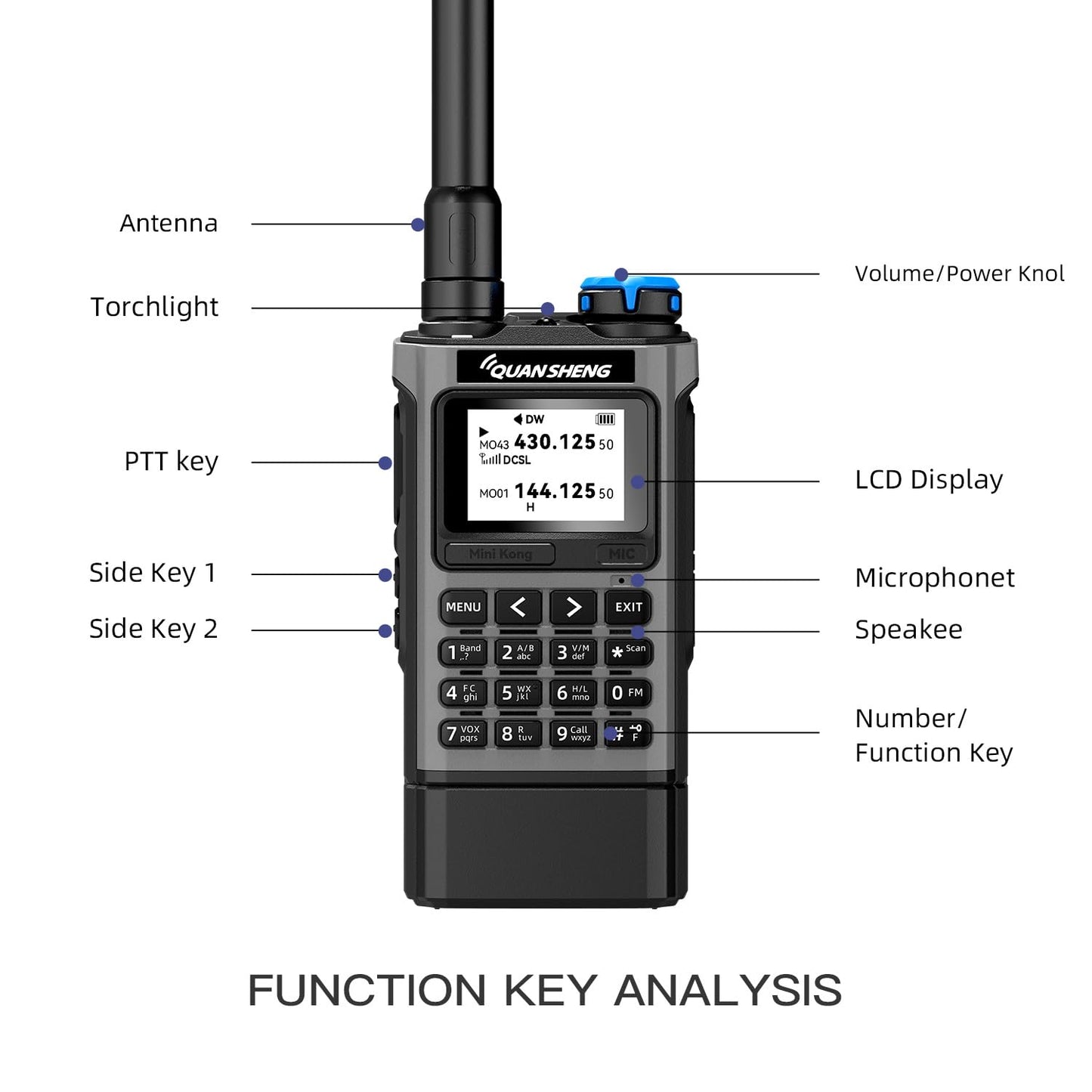 QUANSHENG UV-K1 ham radio outdoor communication use